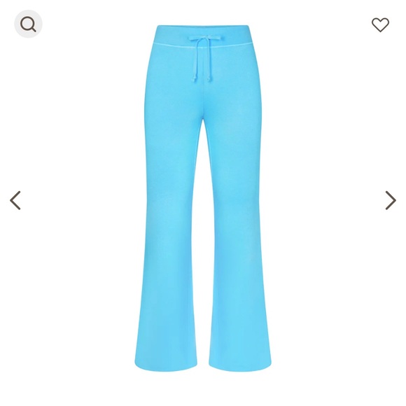 SKIMS French Terry Flare Pant Cyan Blue - Picture 4 of 5